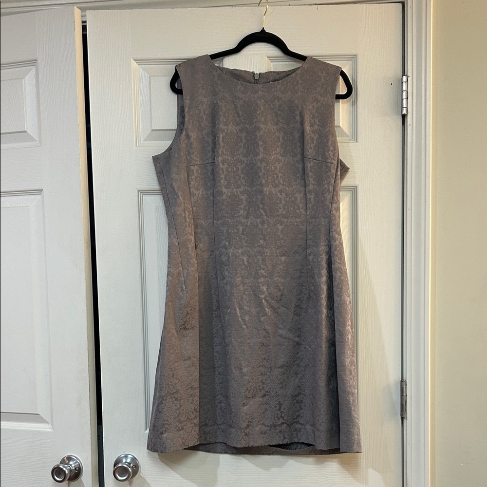 Eva Mendes for New York & Company Gray Damask Dress